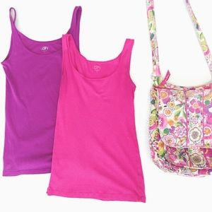 LOFT tank tops in Magenta and Fuchsia
